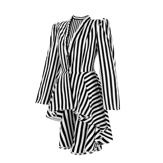Stripe Specter Gothic Blazer Dress