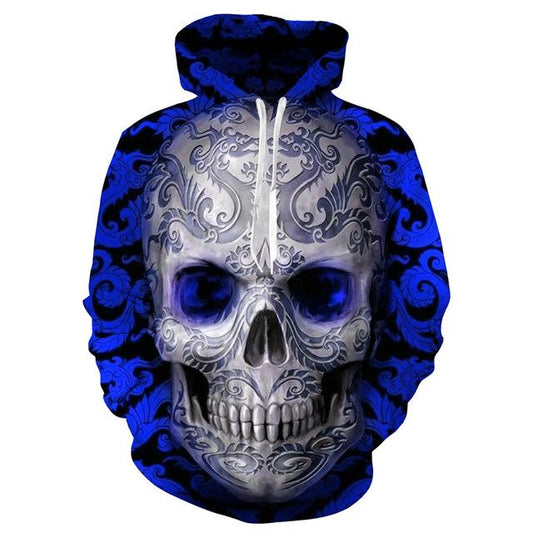 Coromban Skull Hoodie - front studio view