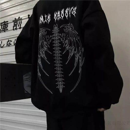 Men's Black Spine Graphic Hoodie - primary product photo (1 of 2)