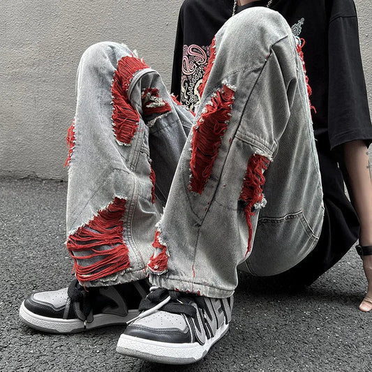 Men's Ripped Jeans - primary photo, shown with a person (1 of 3)