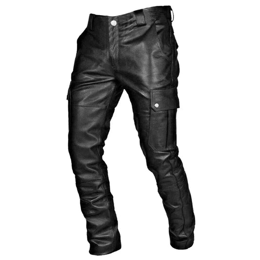 Black Cargo Moto Pants