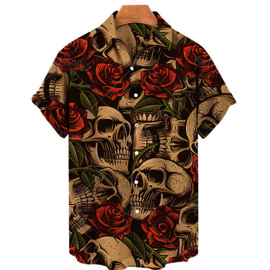 Hawaiian Skull Shirt - primary photo, shown with a person (1 of 4)