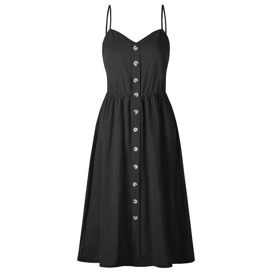 Black Beach Dress - front studio view (1 of 2)