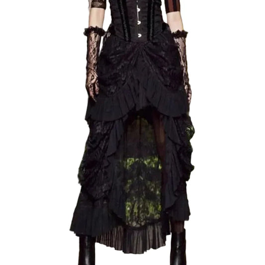 Gothic Vintage Skirt - primary photo, shown with a person