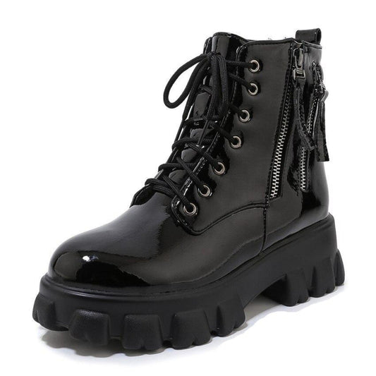 Zip Tire Ankle Boots