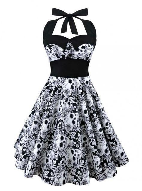 Skull Style Dress - front studio view (1 of 2)