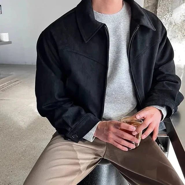 Men's Short Bomber - primary photo, shown with a person (1 of 5)